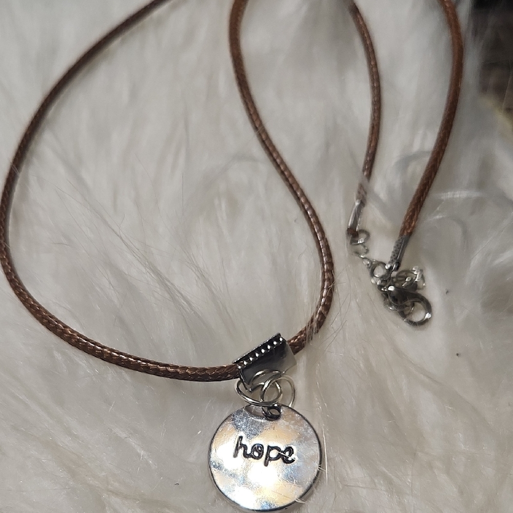 Silver 'Hope' Pendant Necklace